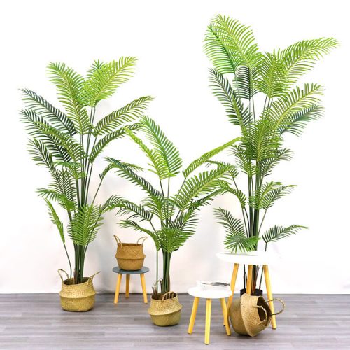 Custom Fake Palm Potted Plants Artificial Areca Palm Tree For Office Indoor Outdoor Home Decor