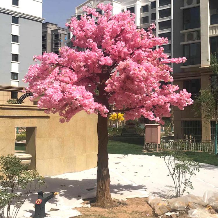 3m Simulated Cherry Trees Silk Flower Leaf Artificial Cherry Blossom Tree For Wedding Outdoor Shopping Mall Decoration - 图片 4
