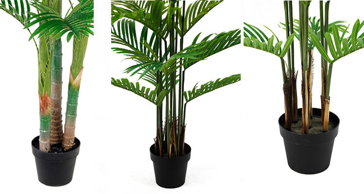 Custom Fake Palm Potted Plants Artificial Areca Palm Tree For Office Indoor Outdoor Home Decor