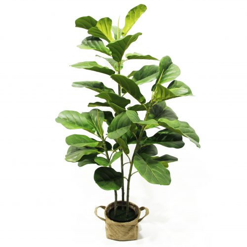 Artificial Plant Fiddle Leaf Fig Tree Ficus Lyrata Greenery Plant Banyan leaf tree for Indoor Outdoor home Modern Decoration