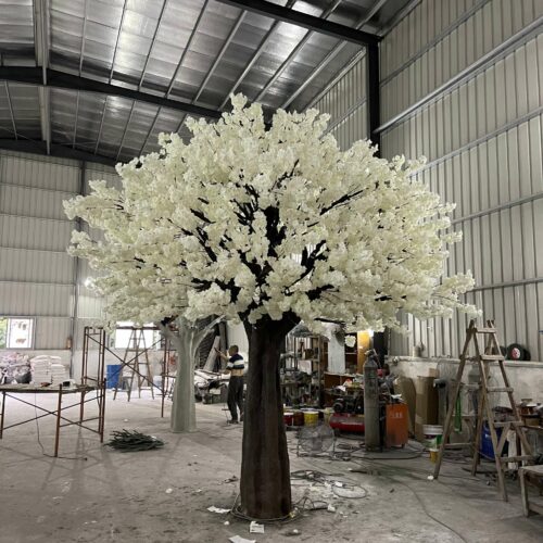 13ft white artificial cherry blossom tree Custom Engineering Tree factory for indoor outdoor Landscape decoration