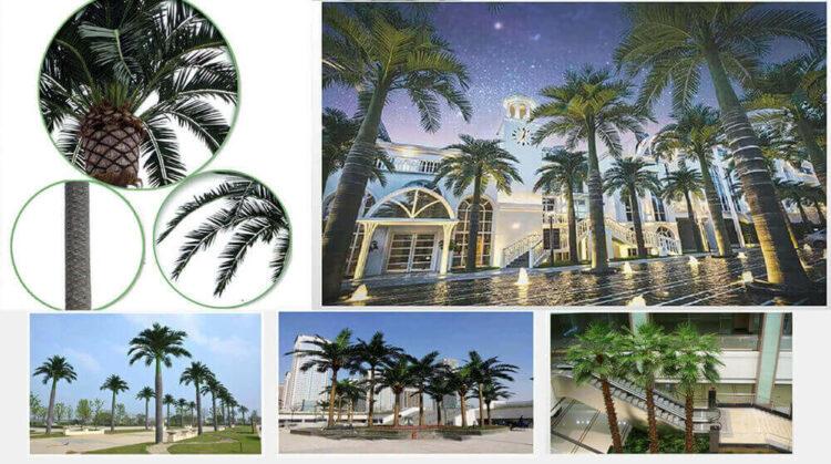 artificial big palm tree