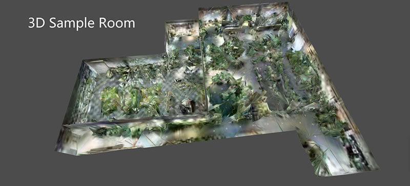 This is a 3D display of our sample room