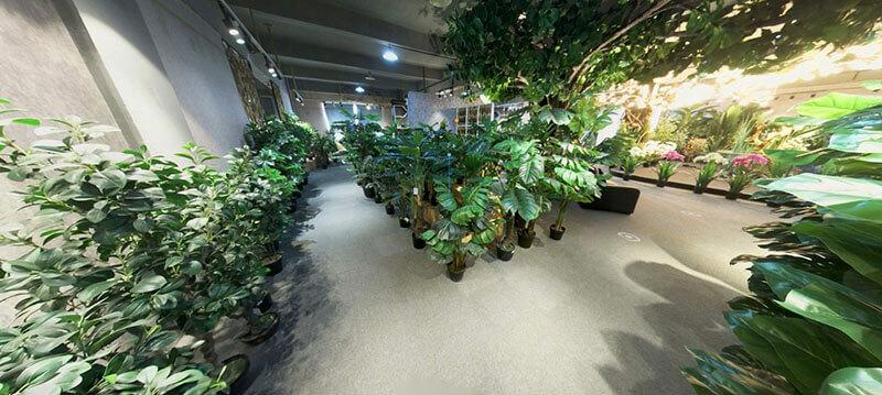 16-Display of Artificial Monstera Deliciosa Plant Tree
