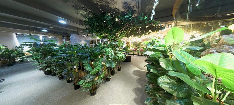 17-Display of Artificial Monstera Deliciosa Plant Tree