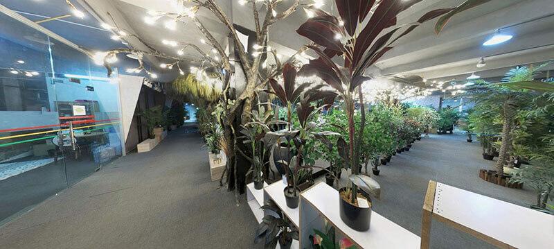 4- Display of Red Leaf Artificial Banana Tree