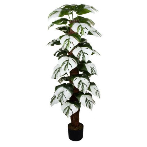 125cm White Leaves Artificial Monstera Plants
