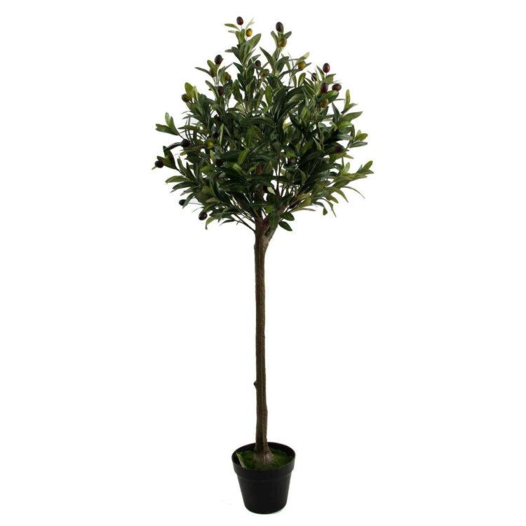 125cm Faux Potted Olive Tree