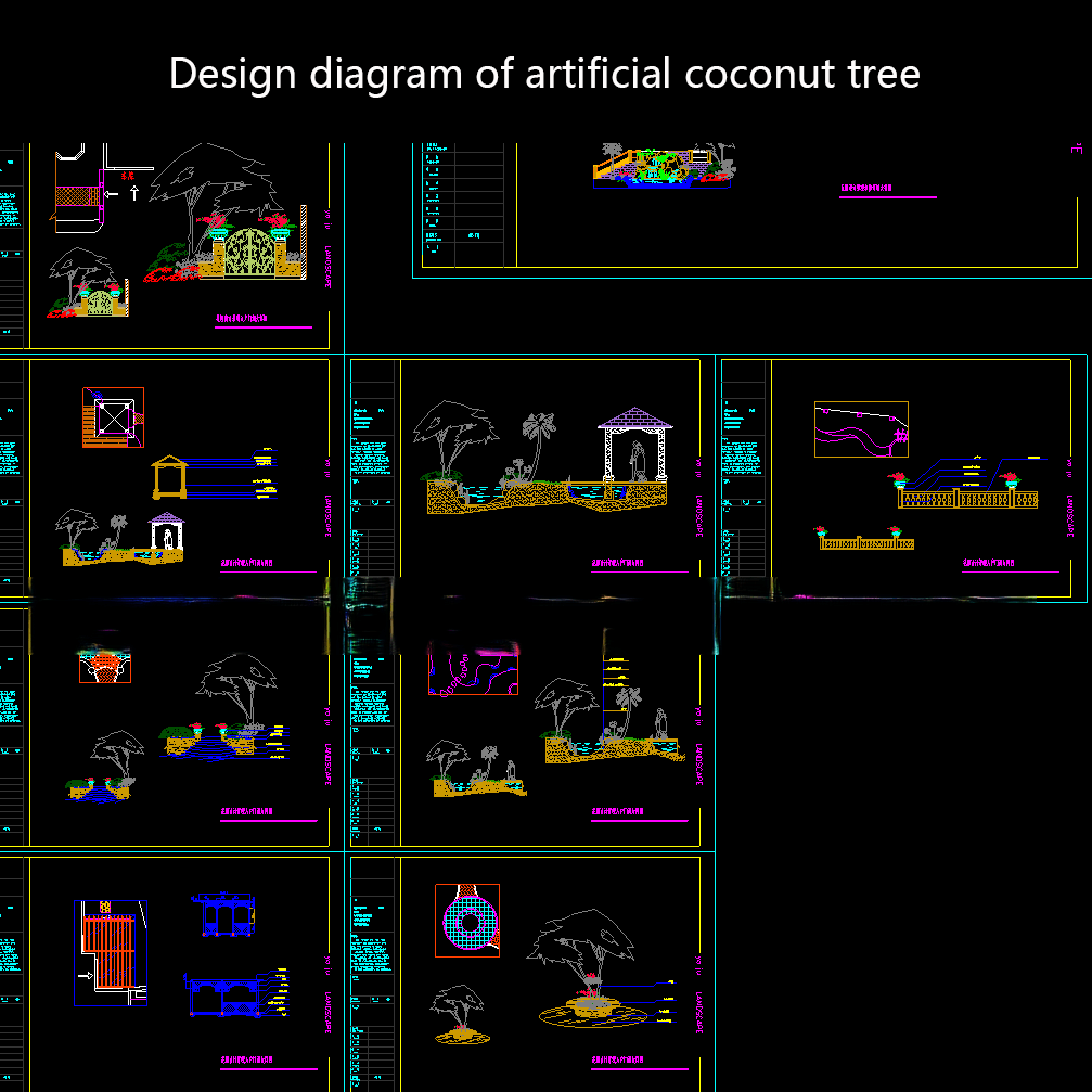 Design diagram of artificial big tree
