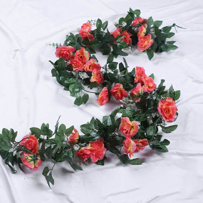 7.5ft Artificial Silk Flower Vines – Fake Rose Garland – 1/2/3x – Wedding Party Decor
