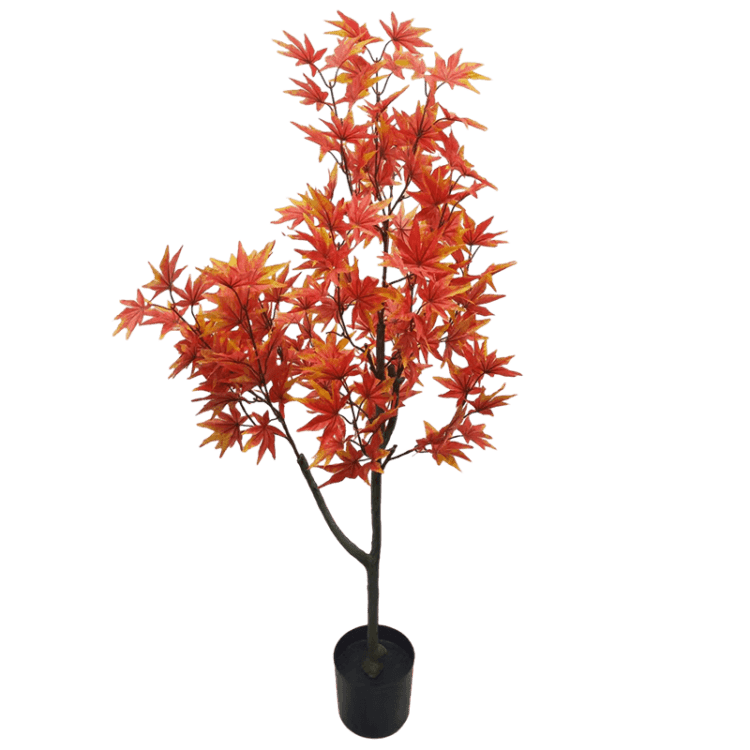 120cm 130cm 180cm Artificial Red Maple Tree - 图片 3