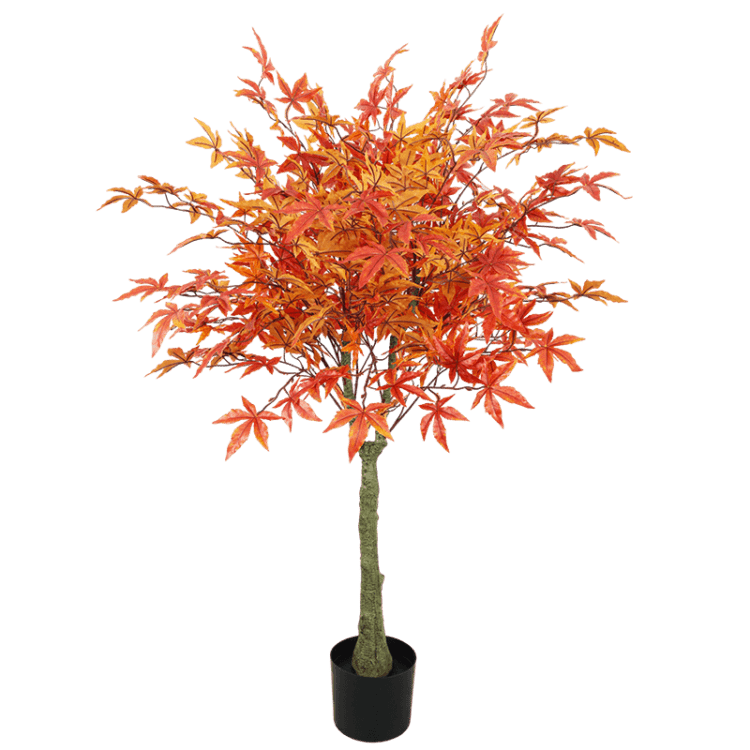 120cm 130cm 180cm Artificial Red Maple Tree - 图片 2