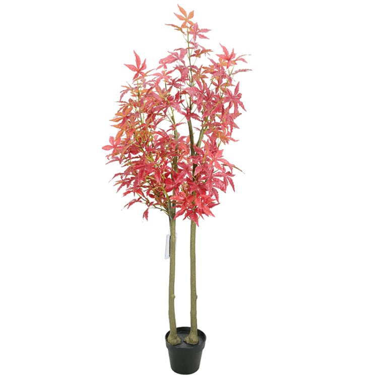 120cm 150cm 180cm Red Artificial Maple Trees - 图片 3