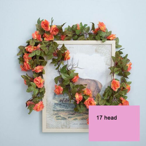 17 Head Artificial Rose Silk Flower Garland