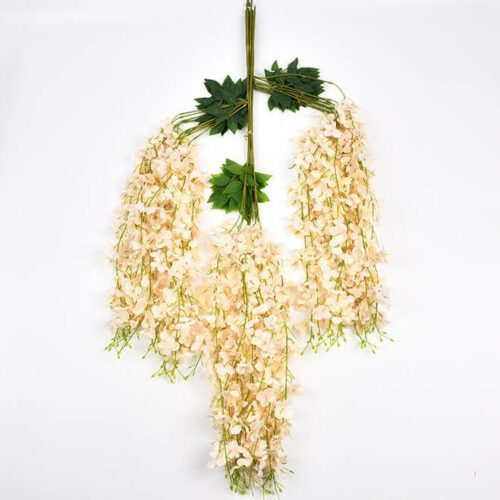 Artificial Hanging Plants Fake Wisteria Flowers