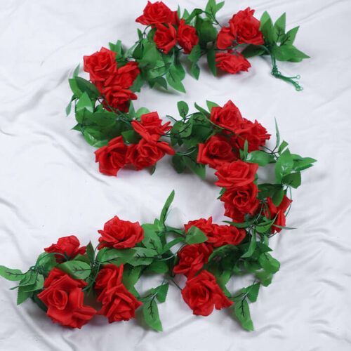 9 Head Silk Rose Artificial Flower Garland