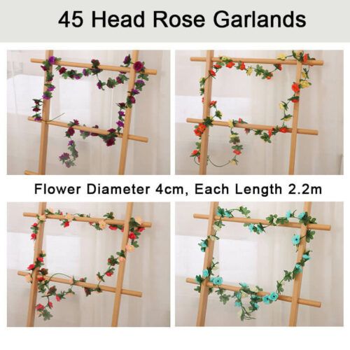 45 Head Artificial Rose Garlands Fake Flower Vine