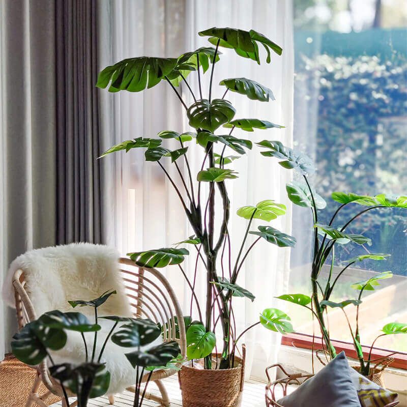 artificial monstera plant