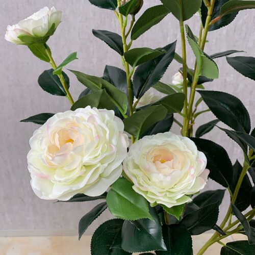 White Artificial Flowers Faux Rose Tree 90cm 120cm 150cm 180cm