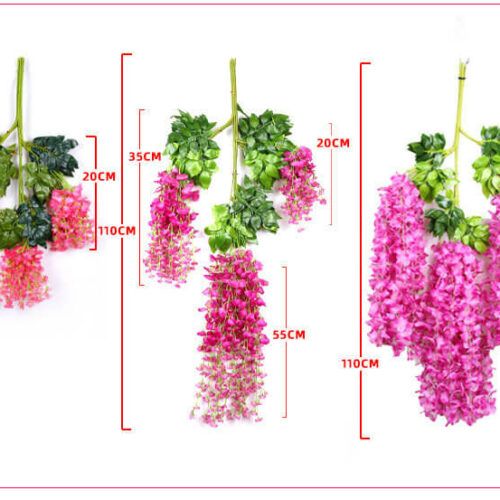 Artificial Hanging Wisteria Flowers Plants Vine Garlands