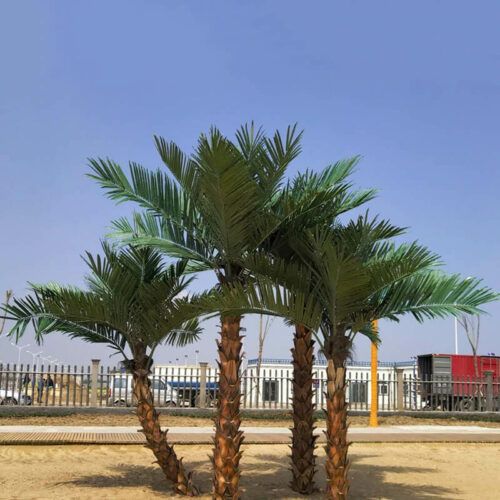 Customized 3m 3.5m 4m 5m Palm Tree Artificial Outdoor High Simulation Landscape Big Plants Factory