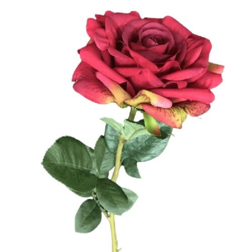 HR7134 Artificial Red Roses High Quality Real Touch Silk Flowers