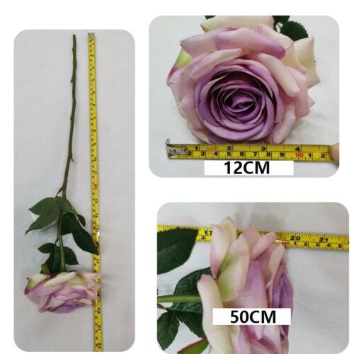 HR7155 Artificial Roses Multiple Colors Single Real Touch Silk Flowers