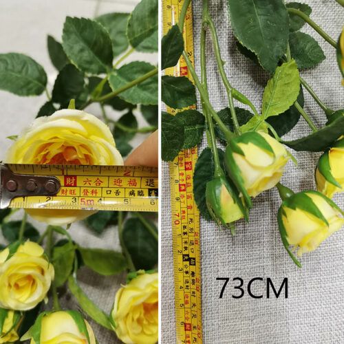 HR7193 Artificial Silk Roses Flowers Multi Color 9 Head Fake Rose