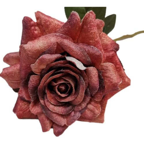 HR7331 Artificial Single Rose Large Fake Flower Diamond Velvet Roses