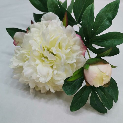 HR7400 Faux Peonies Flowers 2 Head Multi Layered Silk Artificial Peony