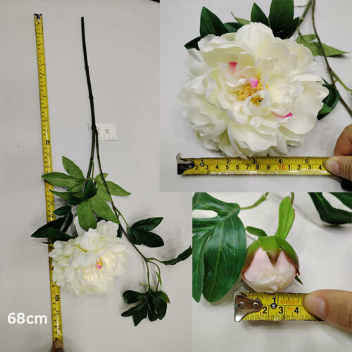 HR7402 Artificial Flowers Peonies 2 Head Real Touch Fake Silk Peony