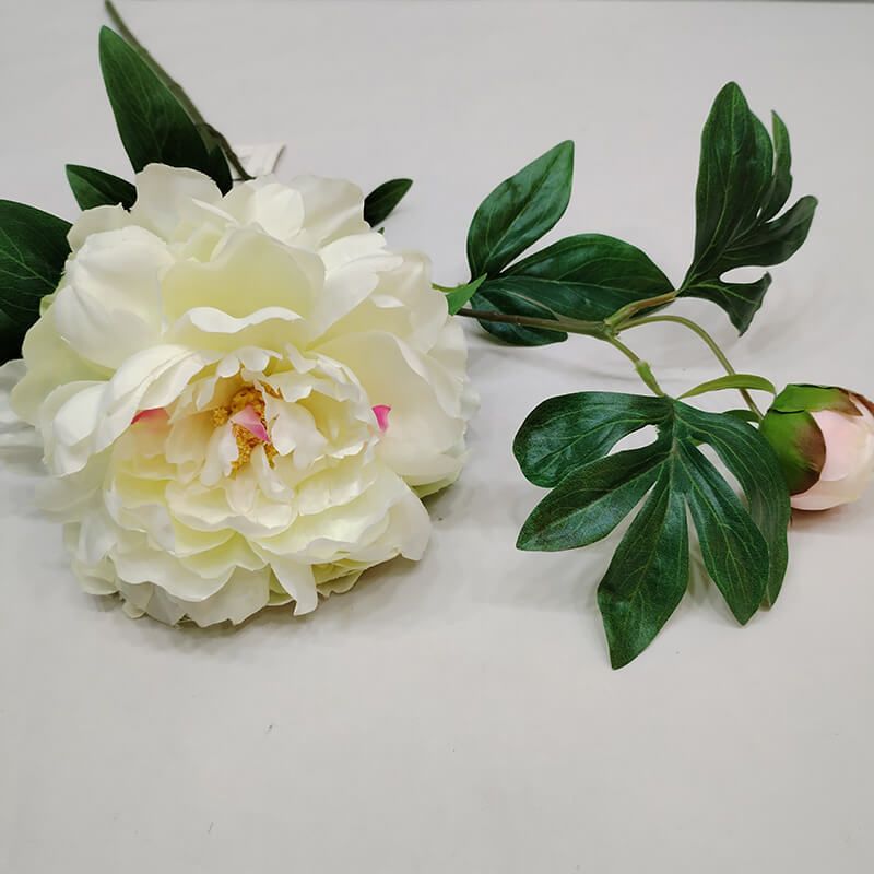 4 Peonie Finte Artificiali Per Decorazione Casa - Fiori In Seta Di Alta Qualità Con Stelo Flessibile, Petali Dettagliati - Composizione Floreale Da 4 Pezzi
