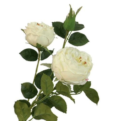 HR8003 Real Touch Rose 3 Head Silk Flowers Artificial Tea Roses