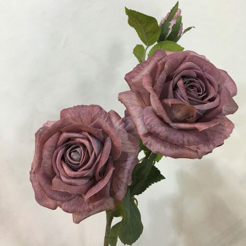 HR8014 Artificial Flower Rose 79cm 3 Head Silk Autumn Scenery Roses