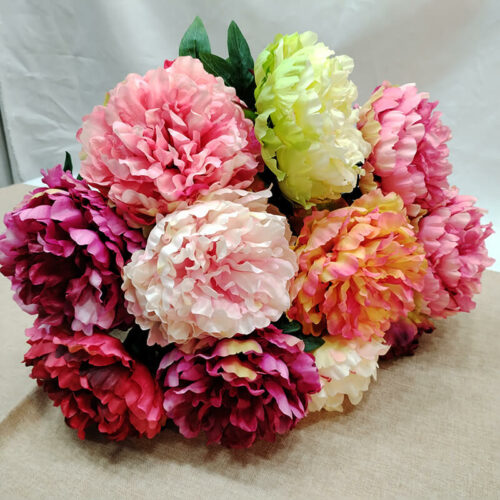 HR8048 Peony Artificial Flower Real Touch Large Single Silk Peonies