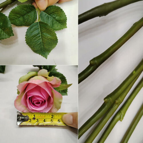 HR8061 Artificial Rose Silk Flowers Real Touch 65cm Single Fake Roses