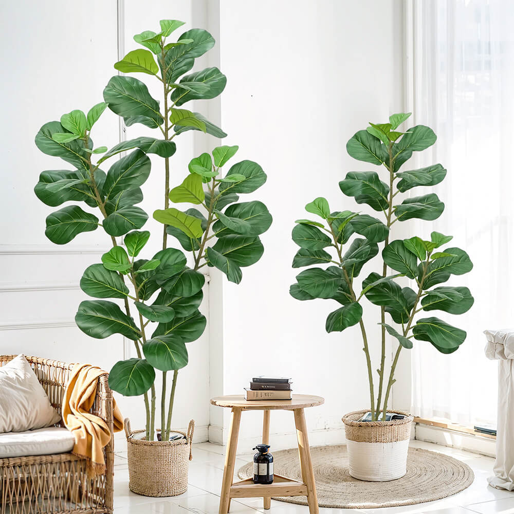 Artificial Fiddle Fig Trees